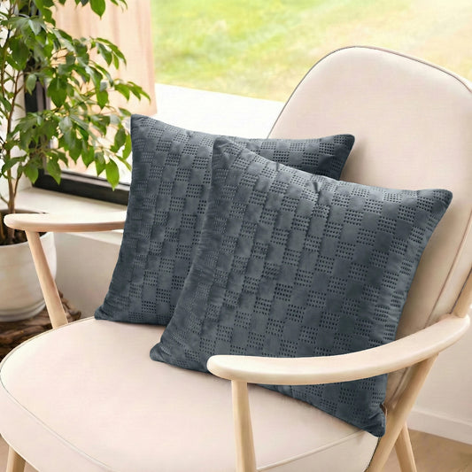 Embossed Velvet Cushion Cover – 45x45cm Decorative Throw Pillow Case