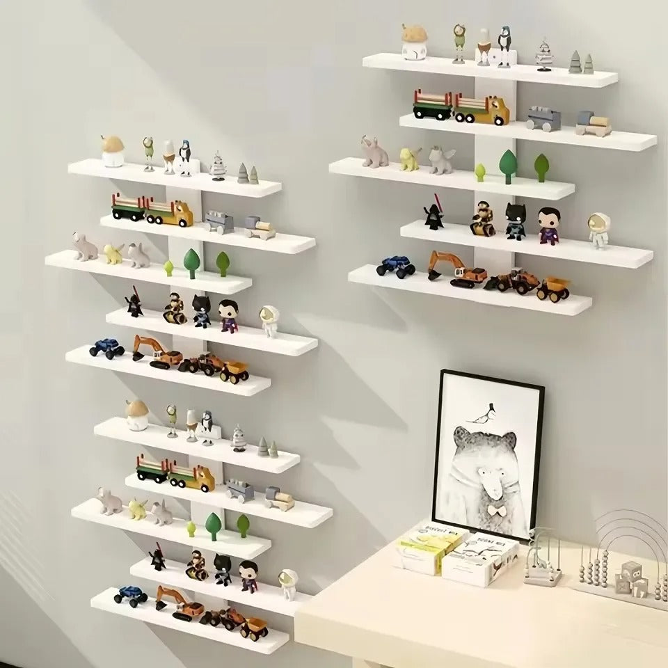 5-Tier Wall-Mounted Display Shelf – Large Capacity Organizer Rack